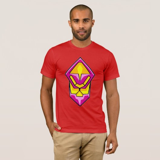 "Neon Geometric Cybercore Symbol - Futuristischer  T-Shirt (Vorne ganz)