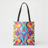 Neon Geometric Fusion Art Tasche (Vorderseite)