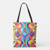 Neon Geometric Fusion Art Tasche (Rückseite)