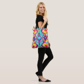 Neon Geometric Fusion Art Tasche (Am Model)