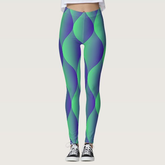 Neon Geometric: Lebhaftes, blendendes Muster. Leggings (Vorderseite)
