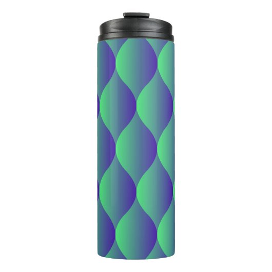 Neon Geometric: Lebhaftes, blendendes Muster. Thermosbecher (Vorderseite)