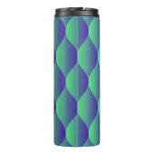 Neon Geometric: Lebhaftes, blendendes Muster. Thermosbecher (Rückseite)