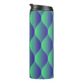 Neon Geometric: Lebhaftes, blendendes Muster. Thermosbecher (Nach rechts gedreht)