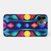 Neon Geometric Mandala Art Case-Mate iPhone Hülle (Rückseite (Horizontal))