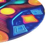Neon Geometric Mandala Art Schneidebrett (Ecke)