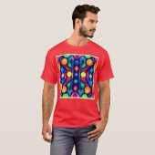 Neon Geometric Mandala Art T-Shirt (Vorne ganz)