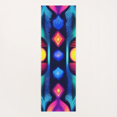 Neon Geometric Mandala Art Yogamatte (Rückseite)