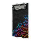 Neon Geometric Maze Mini Clipboard – Modern Colorf Mini Klemmbrett (Gewinkelt2)