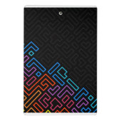 Neon Geometric Maze Mini Clipboard – Modern Colorf Mini Klemmbrett (Rückseite)