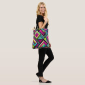 Neon Geometric Pop Art Tote Bag Tasche (Am Model)