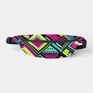Neon Geometric Retro Vibes Bauchtasche