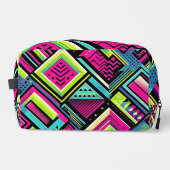 Neon Geometric Retro Vibes Waschbeutel (Vorderseite)