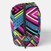 Neon Geometric Retro Vibes Waschbeutel (Rechts)