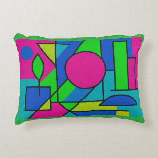 Neon Geometric Shapes - Abstraktes Kissendesign Dekokissen