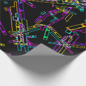 Neon-Geometrie-Explosion: Lebendiger abstrakter Sp Geschenkpapier (Ecke)