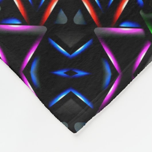 Neon-Geometrie-Muster-Decke Fleecedecke (Ecke)