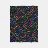 Neon-Geometrie-Muster-Decke Fleecedecke (Vorderseite)