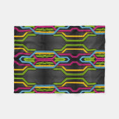 Neon-Geometrie-Muster-Decke Fleecedecke (Vorderseite (Horizontal))