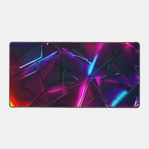 Neon-geometrische abstrakte futuristische Cyberpun Schreibtischunterlage