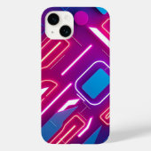 Neon-Geometrischer Glow Case-Mate iPhone Hülle (Rückseite)