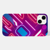 Neon-Geometrischer Glow Case-Mate iPhone Hülle (Rückseite (Horizontal))