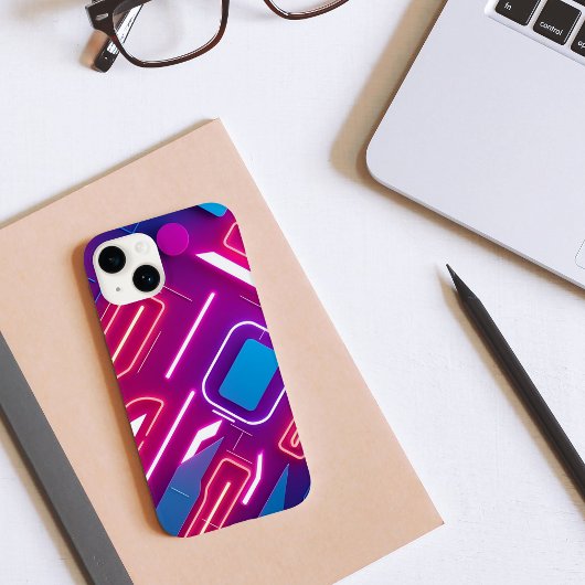 Neon-Geometrischer Glow Case-Mate iPhone Hülle