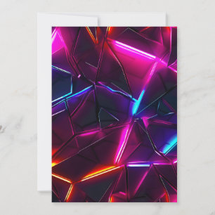 Neon-Geometrisches-Abstraktes-Futuristisches-Cyber Feiertagskarte