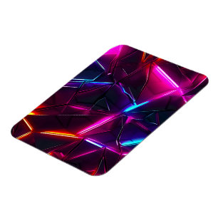 Neon-Geometrisches-Abstraktes-Futuristisches-Cyber Magnet