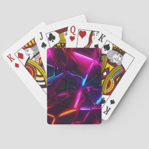 Neon-Geometrisches-Abstraktes-Futuristisches-Cyber Spielkarten