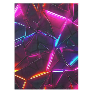 Neon-Geometrisches abstraktes futuristisches Cyber Tischdecke