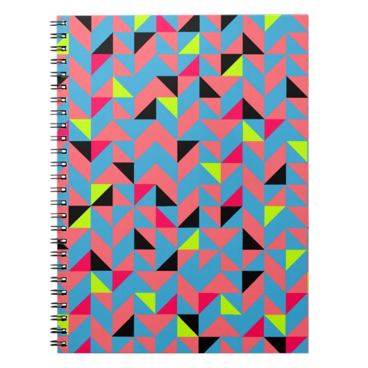 Neon Geometry Notebook Notizblock (Vorderseite)