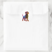 Neon German Drahthaar Pointer Runder Aufkleber (Tasche)