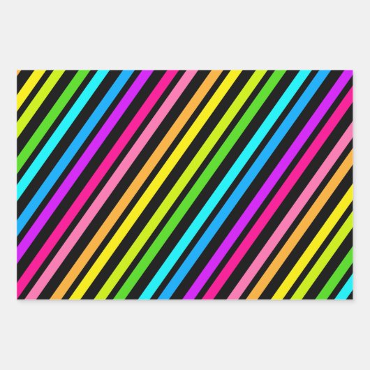 Neon Geschenkpapier Set (Vorderseite 3)