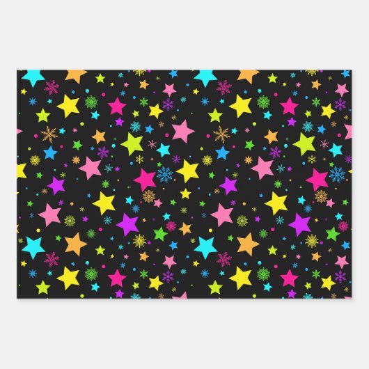 Neon Geschenkpapier Set (Vorderseite 2)