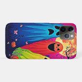 Neon Ghosts' Halloween-Party Design Case-Mate iPhone Hülle (Rückseite (Horizontal))