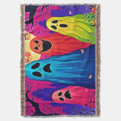 Neon Ghosts' Halloween-Party Design Decke (Vorderseite Vertikal)