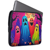 Neon Ghosts' Halloween-Party Design Laptopschutzhülle (Vorne Rechts)