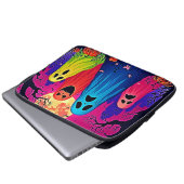 Neon Ghosts' Halloween-Party Design Laptopschutzhülle (Vorne Knopf)