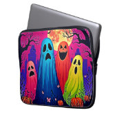 Neon Ghosts' Halloween-Party Design Laptopschutzhülle (Vorderseite Links)