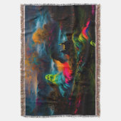 Neon Ghosts in einer Spuk Fantasielandschaft Decke (Vorderseite Vertikal)