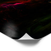 Neon Ghosts in einer Spuk Fantasielandschaft Poster (Ecke)