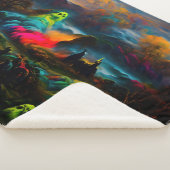 Neon Ghosts in einer Spuk Fantasielandschaft Sherpadecke (3/4)