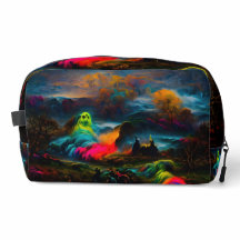 Neon Ghosts in einer Spuk Fantasielandschaft