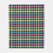 Neon Gingham Fleecedecke (Vorderseite)
