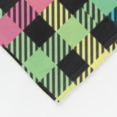 Neon Gingham Fleecedecke (Ecke)