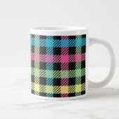 Neon Gingham Jumbo-Tasse (Rechts)