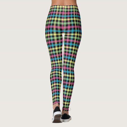 Neon Gingham Leggings (Rückseite)