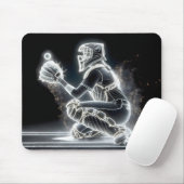 Neon Girl Baseball Catcher Mousepad (Mit Mouse)