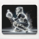 Neon Girl Baseball Catcher Mousepad (Vorne)